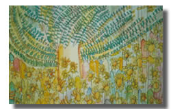 Gabriella Scafetti - Alberi e fiori - acquerello e china