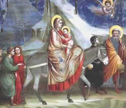Giotto, Fuga in Egitto, Cappella degli Scrovegni, Padova