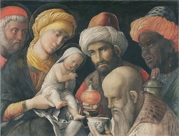 Adorazione dei magi, Andrea Mantegna, 1495. Getty Museum