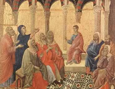 Duccio, Ges tra i dottori, Storie della vita pubblica di Cristo, Museo dell'opera del Duomo, Siena