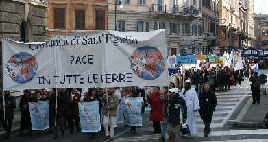 pace in tutte le terre: manifestazione per la pace 1 gennaio 2004